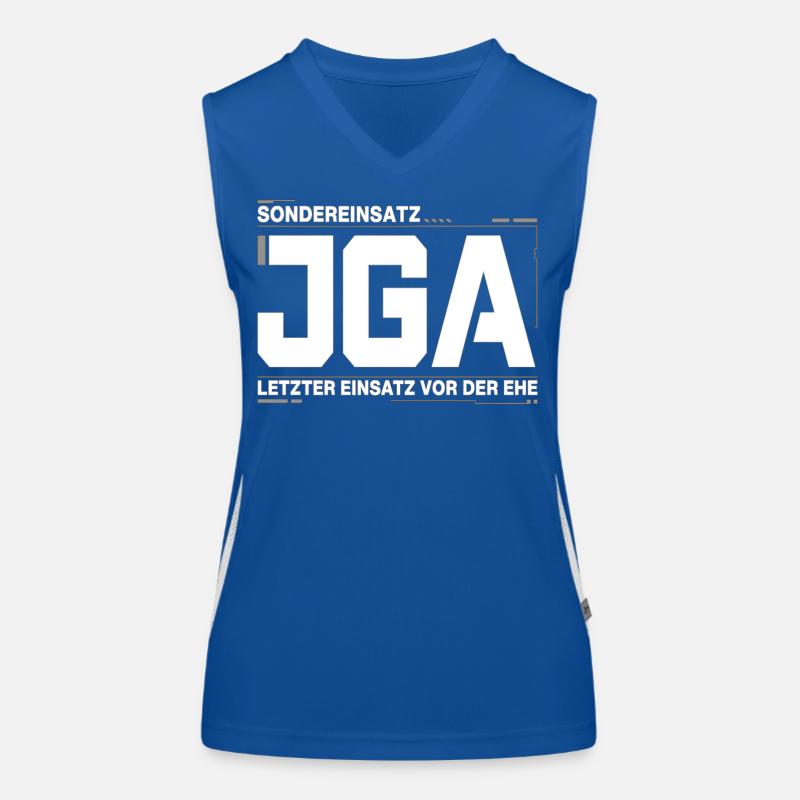  Sondereinsatz JGA – Letzter Einsatz vor der Ehe Funktionelles Kontrast-Tank Top für Frauen