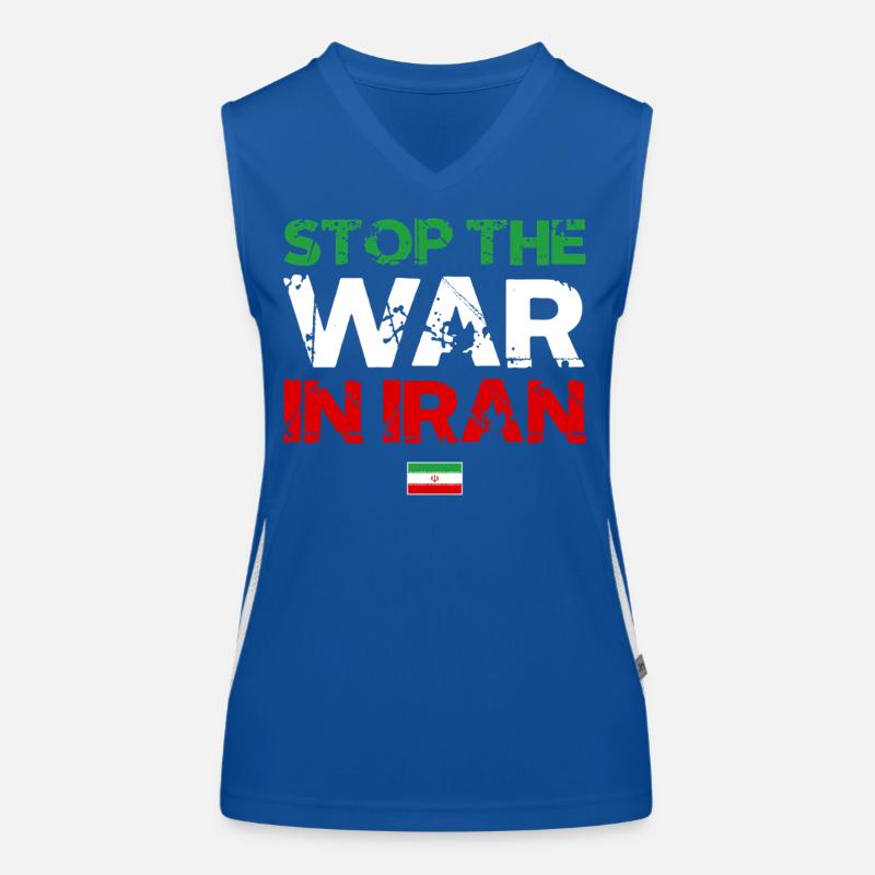 Stop den Irangkrieg - Iran Frieden Funktionelles Kontrast-Tank Top für Frauen