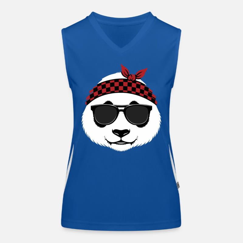 Lunettes de soleil Cool Panda Bear Débardeur respirant contrasté Femme