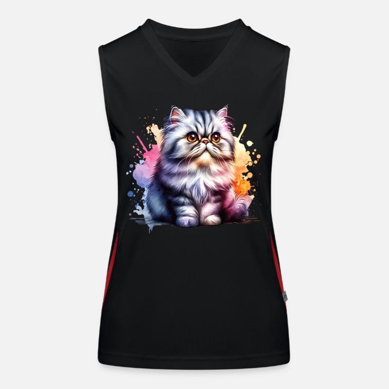 Perserkatze Geschenk Funktionelles Kontrast-Tank Top für Frauen