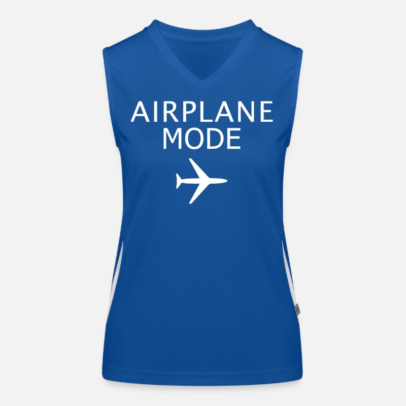 Flugzeugmodus aktivierter Flugmodus Luftfahrtkunst Funktionelles Kontrast-Tank Top für Frauen