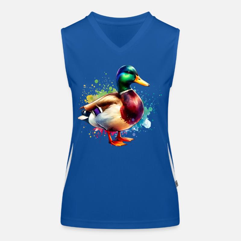 Motif de canard colvert Débardeur respirant contrasté Femme