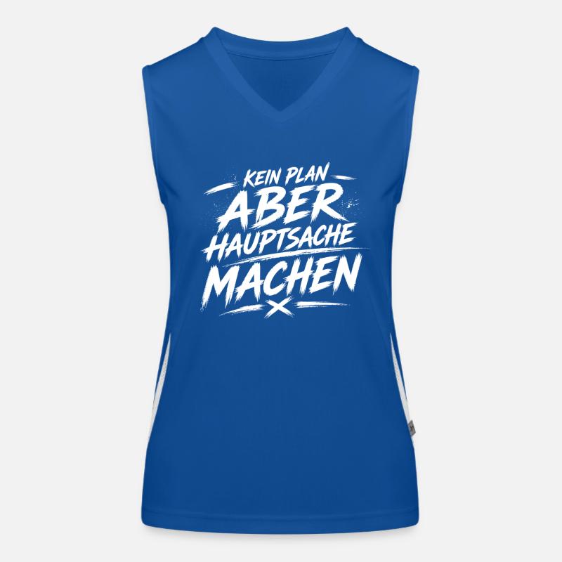 Kein Plan Aber Machen Funktionelles Kontrast-Tank Top für Frauen