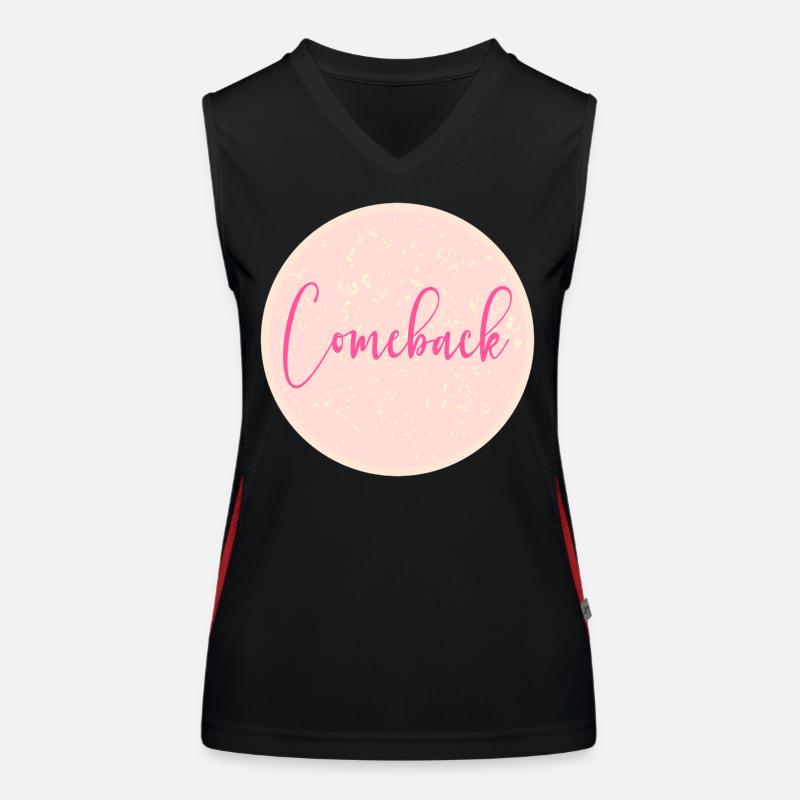comeback - Funksjonell kontrast-singlet for kvinner - svart/rød
