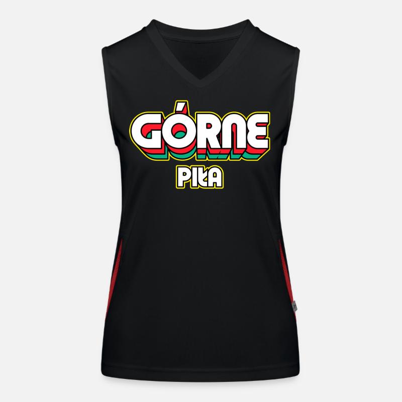 Górne Piła. Name des Retro-Bezirks Funktionelles Kontrast-Tank Top für Frauen