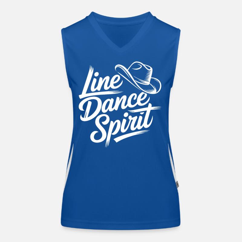 Line Dance Spirit Funktionelles Kontrast-Tank Top für Frauen