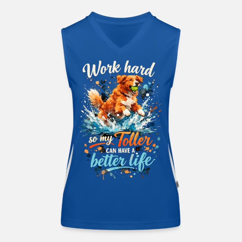 Work Hard: Dynamic Great Watercolor Design Women's Functional Contrast Tank Top