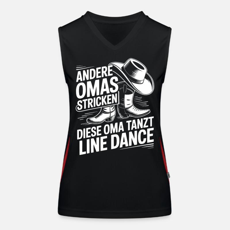 Omas Line Dance Funktionelles Kontrast-Tank Top für Frauen