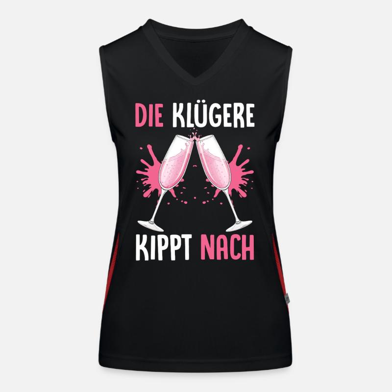 Die Klügere Kippt Nach Funktionelles Kontrast-Tank Top für Frauen