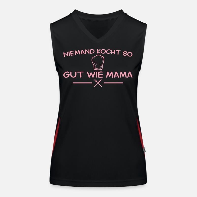 Niemand kocht so gut wie Mama – Muttertag Funktionelles Kontrast-Tank Top für Frauen