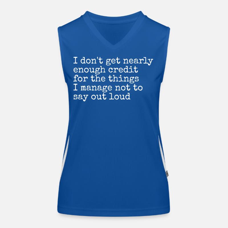 Humor, Sarkasmus, stille Gedanken Funktionelles Kontrast-Tank Top für Frauen
