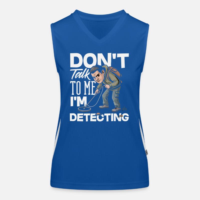 Nicht Ansprechen Ich Sondele Metalldetektor Funktionelles Kontrast-Tank Top für Frauen