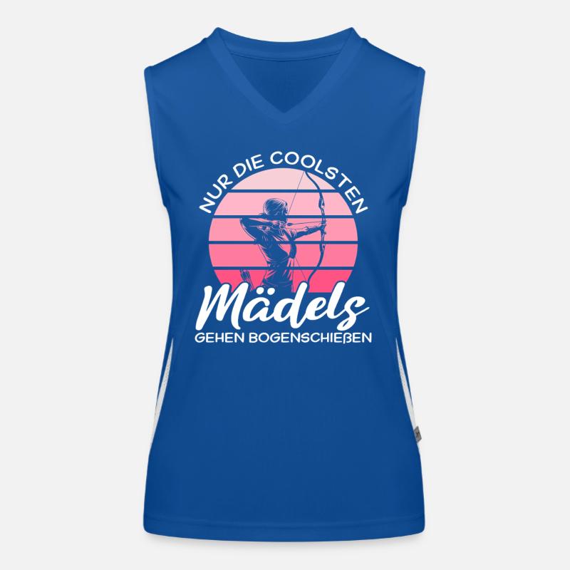 Coolste Mädels gehen Bogenschießen - Bogensport Funktionelles Kontrast-Tank Top für Frauen