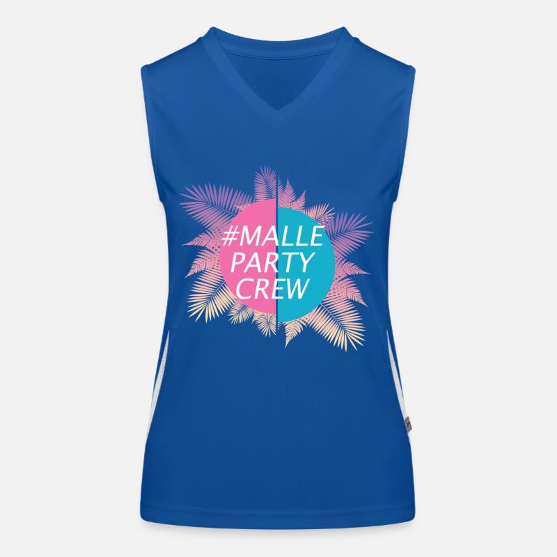 Malle Party Crew Mädels Funktionelles Kontrast-Tank Top für Frauen