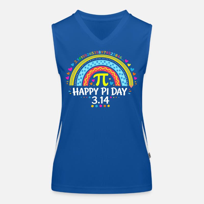 Happy Pi Day Rainbow - Cadeau Prof de Maths & Écol Débardeur respirant contrasté Femme