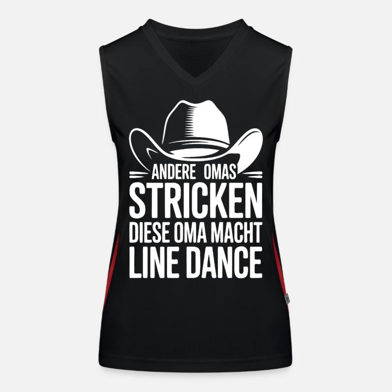Omas Line Dance Funktionelles Kontrast-Tank Top für Frauen