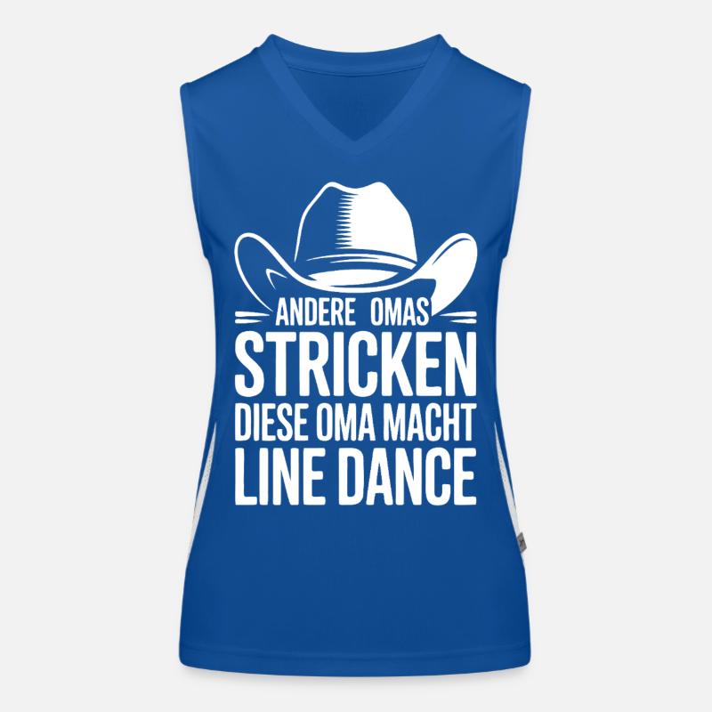 Omas Line Dance Funktionelles Kontrast-Tank Top für Frauen
