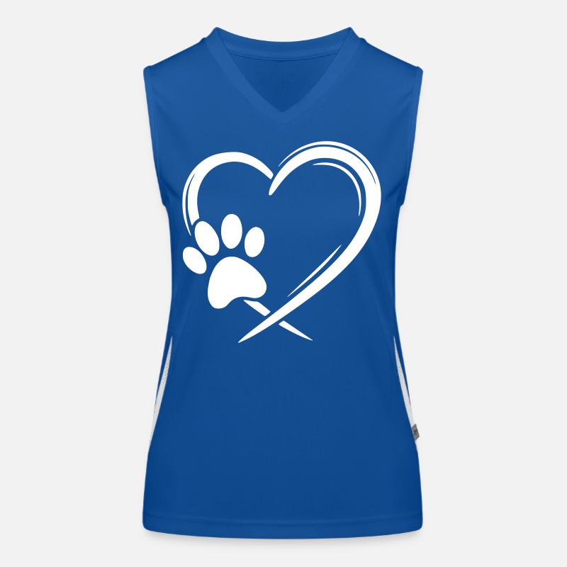 Pfote Herz Funktionelles Kontrast-Tank Top für Frauen