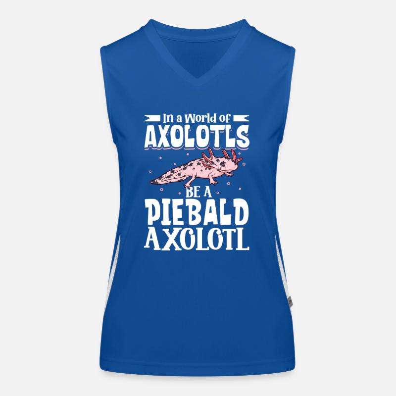 Sei ein Piebald Axolotl Funktionelles Kontrast-Tank Top für Frauen