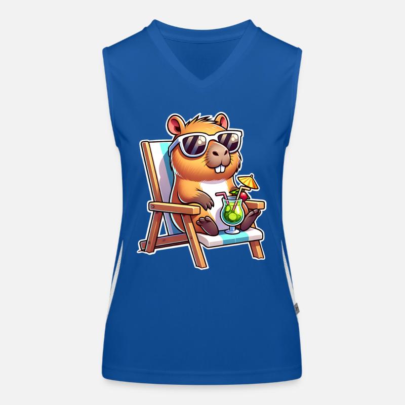 Capybara Chill Débardeur respirant contrasté Femme