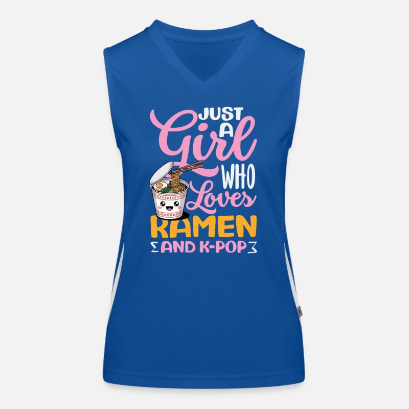 Mädchen Liebt Ramen Und K Pop Funktionelles Kontrast-Tank Top für Frauen