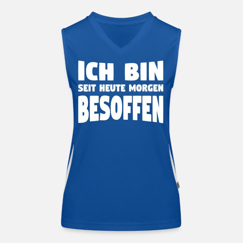 Lustige Sauf Sprüche Funktionelles Kontrast-Tank Top für Frauen