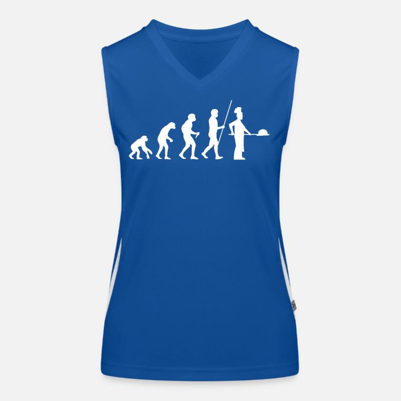 Bäcker Evolution Funktionelles Kontrast-Tank Top für Frauen