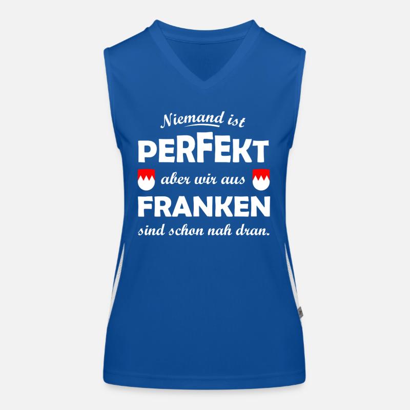 Niemand ist perfekt – Franken nah dran Funktionelles Kontrast-Tank Top für Frauen