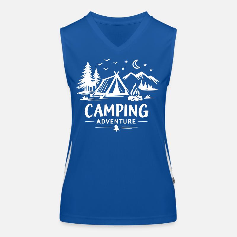 Camping Adventure Funktionelles Kontrast-Tank Top für Frauen