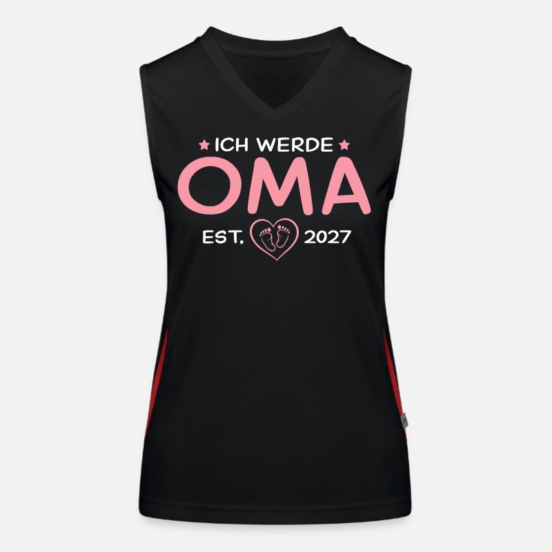 Ich werde Oma 2027 – Stolze Großmutter Funktionelles Kontrast-Tank Top für Frauen