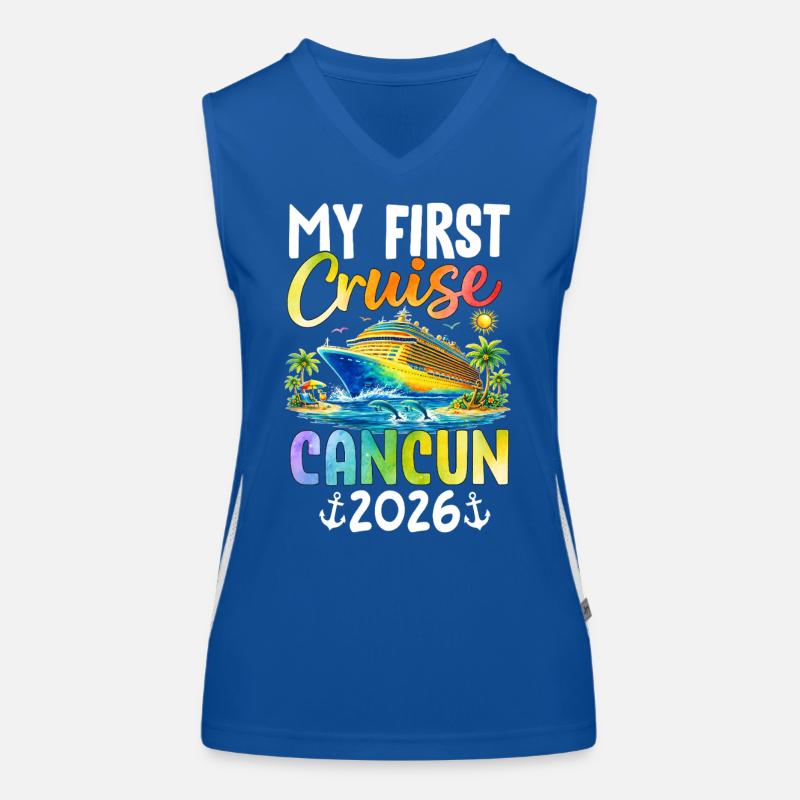 My First Cruise Cancun 2026 Funktionelles Kontrast-Tank Top für Frauen