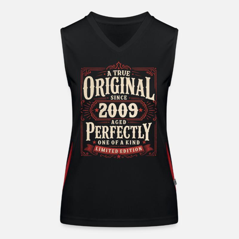 17th Birthday Gift Original Vintage 2009 Women's Functional Contrast Tank Top