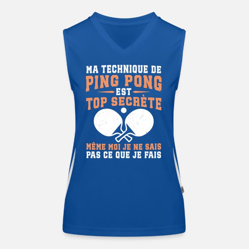ma technique de ping-pong Débardeur respirant contrasté Femme