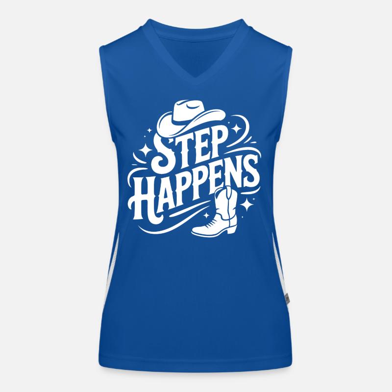 Line Dance Step Happens Western Design Funktionelles Kontrast-Tank Top für Frauen