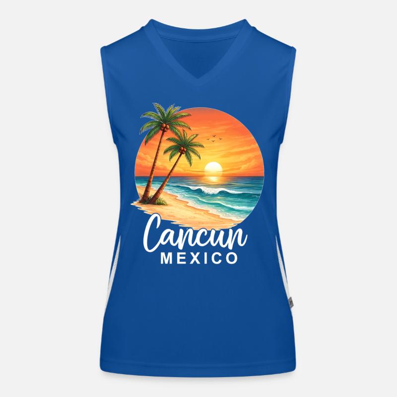 Cancun Mexico Funktionelles Kontrast-Tank Top für Frauen