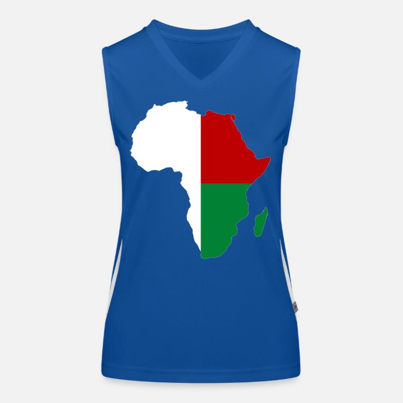 Madagaskar Flagge Afrika Funktionelles Kontrast-Tank Top für Frauen