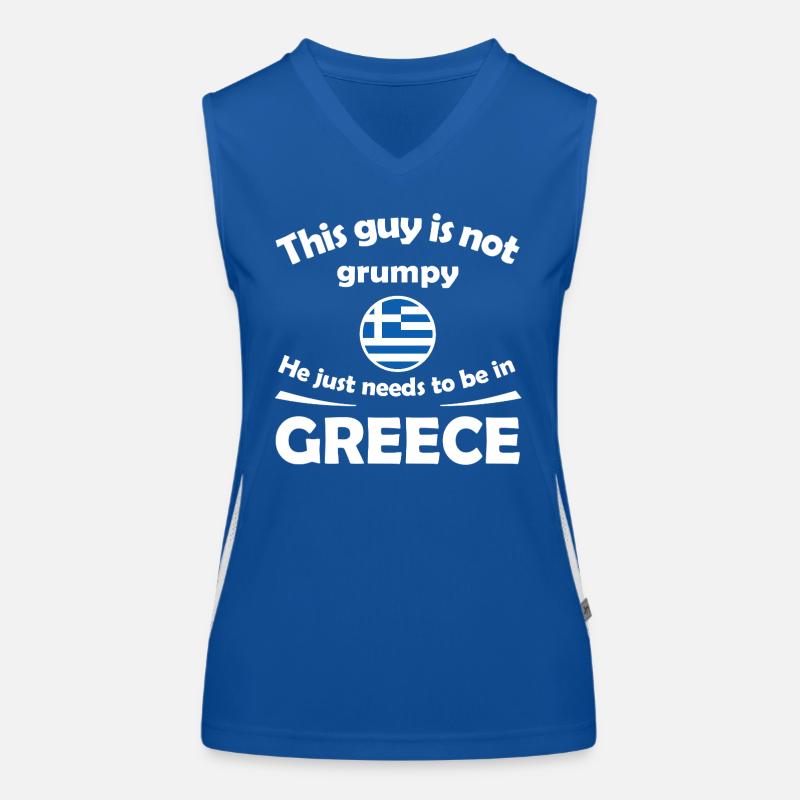 Pas Grumpy Greek Vibe Tee Débardeur respirant contrasté Femme