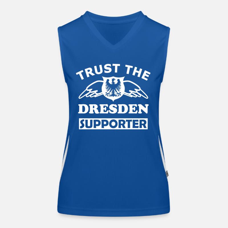 Vertrau Dresdner Unterstützer Funktionelles Kontrast-Tank Top für Frauen