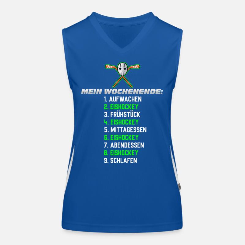 Mein Wochenende: Nur Eishockey Funktionelles Kontrast-Tank Top für Frauen