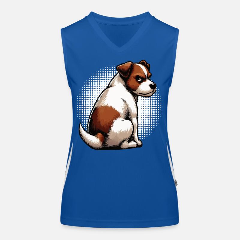 Jack Russel terrier Jacky propriétaire de Jack Russel Débardeur respirant contrasté Femme