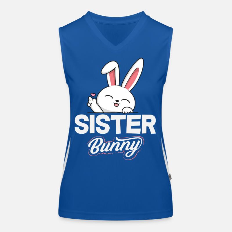 Frohe Ostern Süßer Osterhase Eiersuche Ostereier Funktionelles Kontrast-Tank Top für Frauen