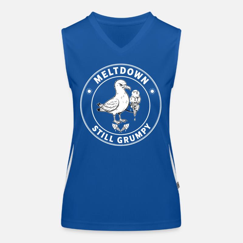 Möwe Eis schmilzt Sommer Women's Functional Contrast Tank Top