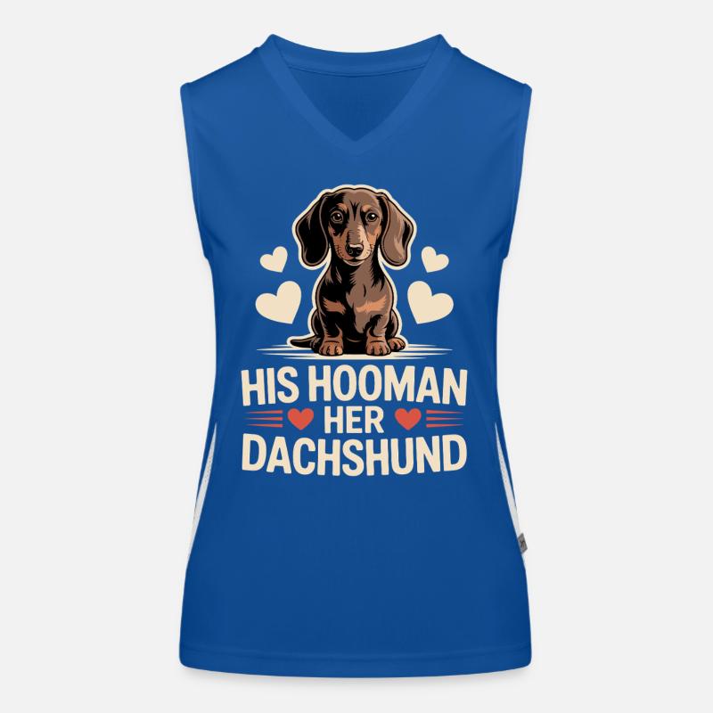 Dackel Hooman Funktionelles Kontrast-Tank Top für Frauen