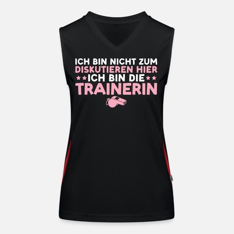 Trainerin Nicht zum diskutieren hier Coaching Funktionelles Kontrast-Tank Top für Frauen