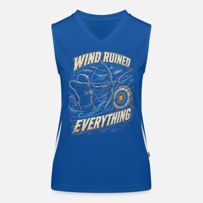 Bogenschießen Bogenschütze Wind Ruined Everything Funktionelles Kontrast-Tank Top für Frauen