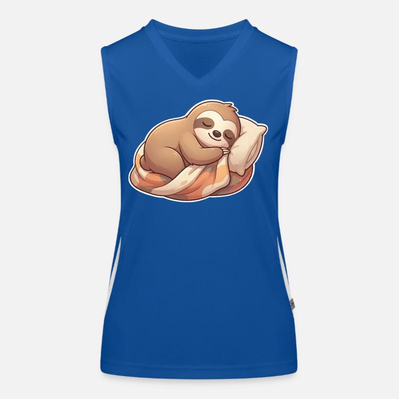 Faultier Schlafen Funktionelles Kontrast-Tank Top für Frauen