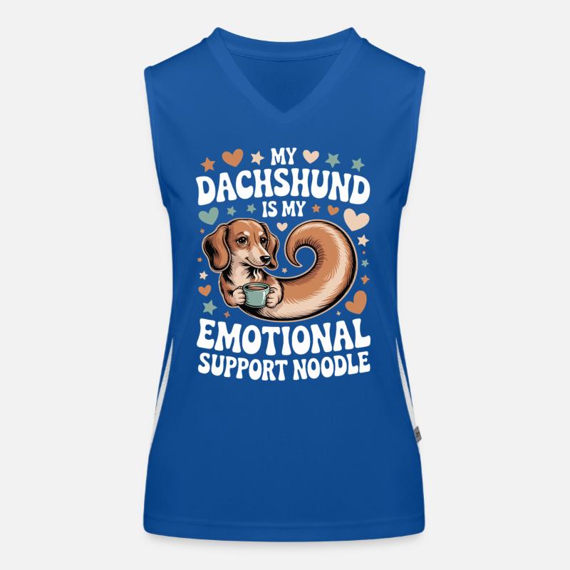 Emotional Support Dachshund Women's Functional Contrast Tank Top