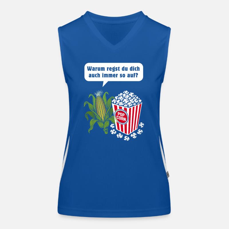 Jeu de mots Corn & Popcorn Débardeur respirant contrasté Femme