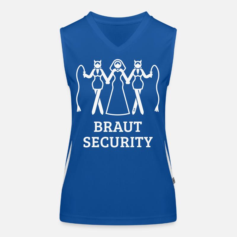 Braut Security (JGA Polterabend Peitsche / White) Funktionelles Kontrast-Tank Top für Frauen