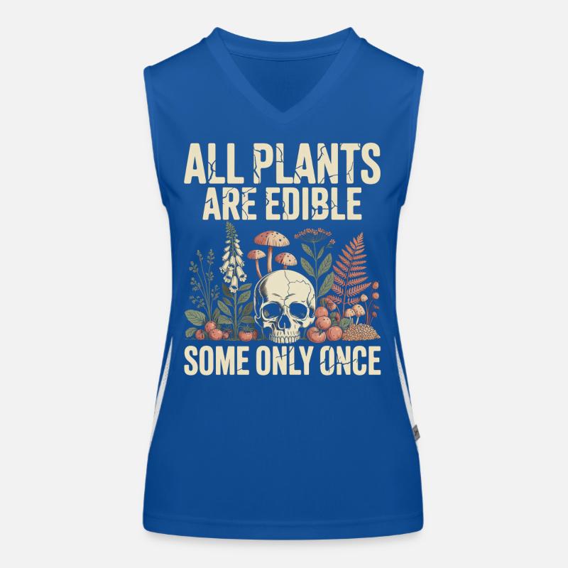 Schädelernte essbare Pflanzen Funktionelles Kontrast-Tank Top für Frauen